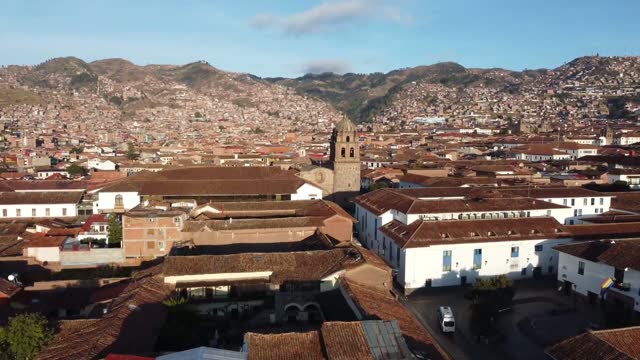 Black Llama Hostel courtyard in Cusco, Peru